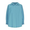 thumbnail image 5 of Inleife Women 2025 Fine Striped Smocked Cuffed Shirts Long Sleeve Collared Blouse With Pocket, 5 of 6