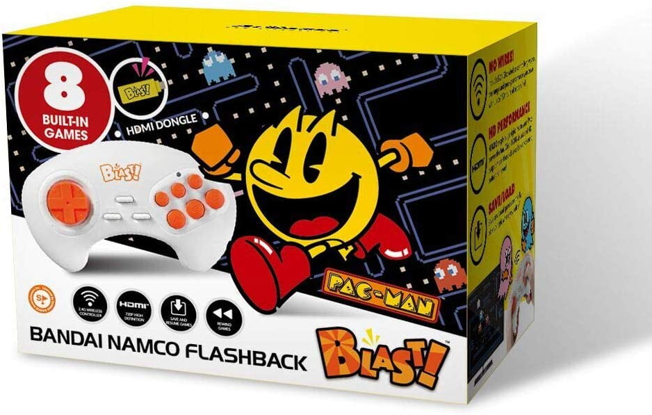 PAC-MANIA Pac-Man Bandai Namco Flashback Blast Retro Gaming Built-in 8 Games 