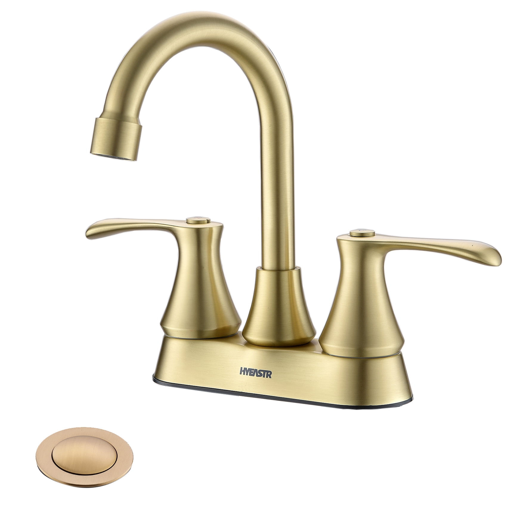 HYEASTR Bathroom Faucet Swivel Spout 4 Inch Centerset LeadFree