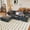 Dark Gray, variant on LUCKHAO 140" L-Shaped Modular Sectional Sofa,Cloud Deep Seat Corduroy Couch with Chaise,No Assembly Required,Black