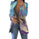thumbnail image 2 of Gibobby Blazer de mujer chamarra blazer de manga larga con frente abierto para mujer chamarra para trabajo oficina(Azul,CH), 2 of 5