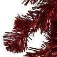 thumbnail image 2 of Vickerman 36" Artificial Deluxe Red Tinsel Christmas Teardrop, Warm White Single Mold Wide Angle Mini Lights, 2 of 4