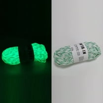 Litrail 2 Rolls Glow in The Dark Yarn, 174ft Fingering Weight Polyester for Crochet Knitting DIY Crafts