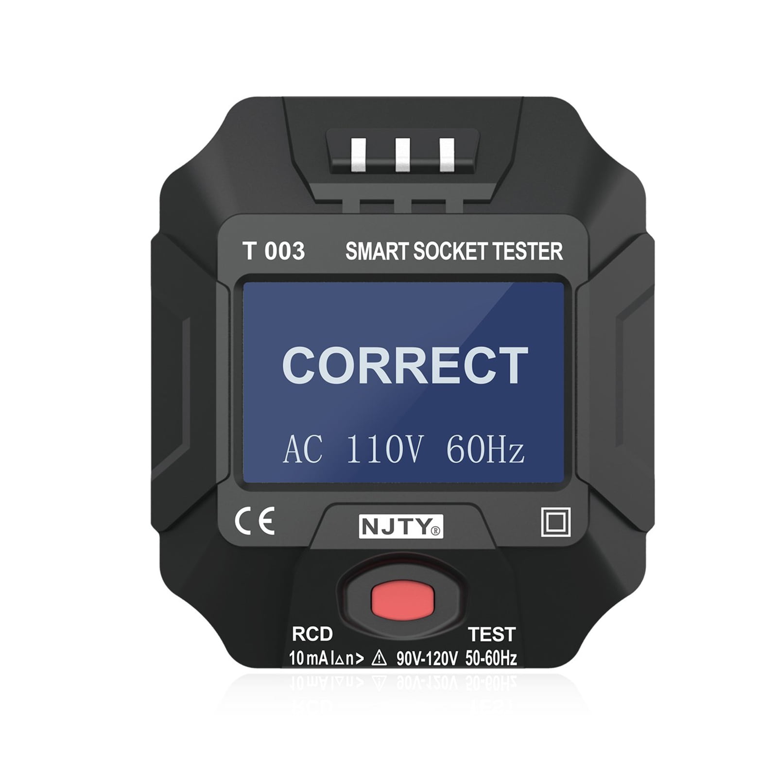 Ikayaa 90120V Plug Socket Outlet Tester Smart Socket Tester Digital