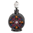 thumbnail image 4 of Botella de perfume vintage tachonada de diamantes 15ML Artesanía de galvanoplastia - Negro Jinwen Botella de spray de perfume vacía, 4 of 6