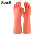 thumbnail image 2 of Gloves, dishes, latex, kitchen, household cleaning, clothes washing, women's waterproof rubber silicone - S, 2 of 6