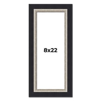 8x22 Frame Black Real Wood Picture Frame Width 2.25 Inches | Interior Frame Depth 0.5 Inches |