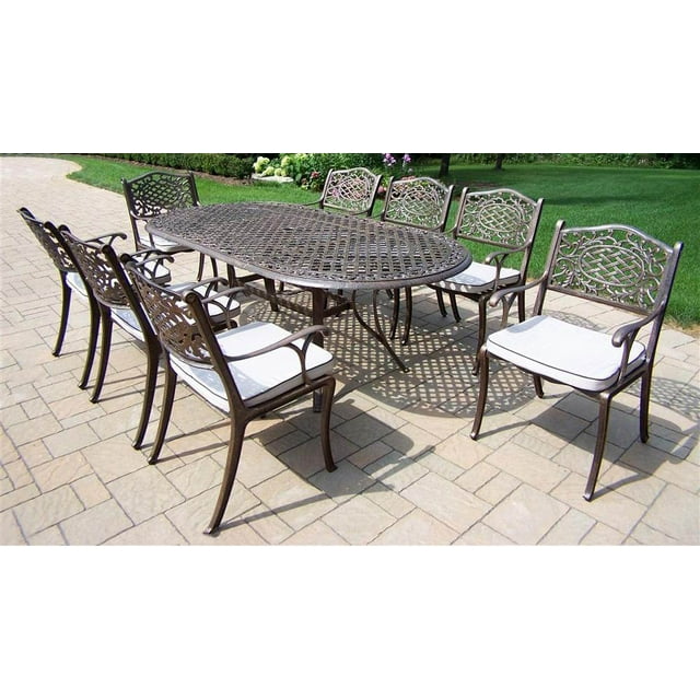 9-Pc Outdoor Oval Dining Set