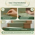 thumbnail image 2 of Renovator's Supply Solid Brass Carpet Clip Stair Holder Pair of 13, 2 of 16