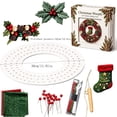 thumbnail image 2 of PSVFUJZ 3D Fabric Poke Wreath DIY Kit, Christmas Wreath DIY Kit for Adults, Beginner Friendly Holiday Craft Set, Soft Fabric Handmade Decor for Front Door Wall Window Fireplace Christmas Gift, C, 2 of 5