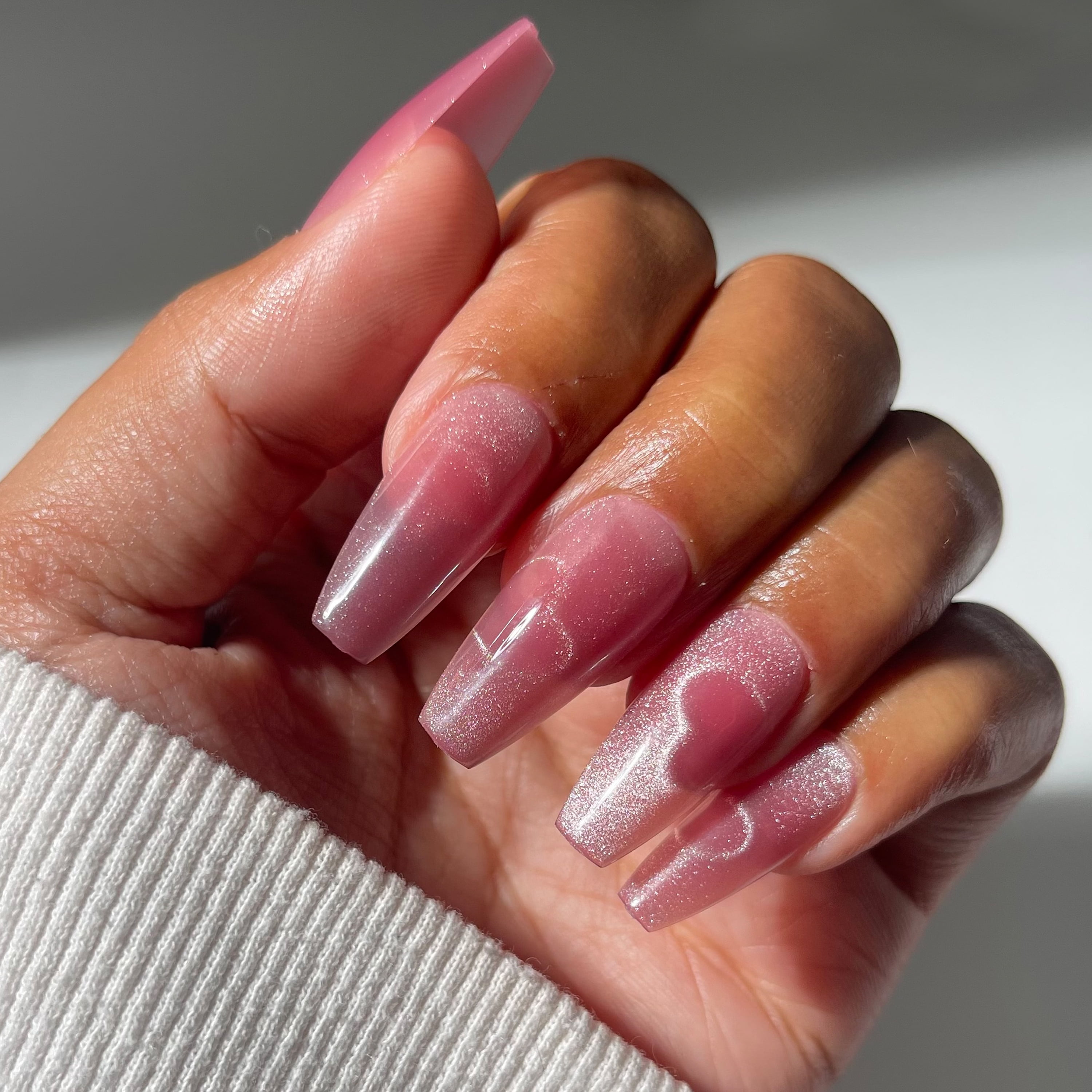 Salon Perfect Artificial Fake Press On Nails, 310 Viral Nail Edit, Magnetic Heart, Long Coffin, File, Glue, and Prep Pad Included, 30 Nails