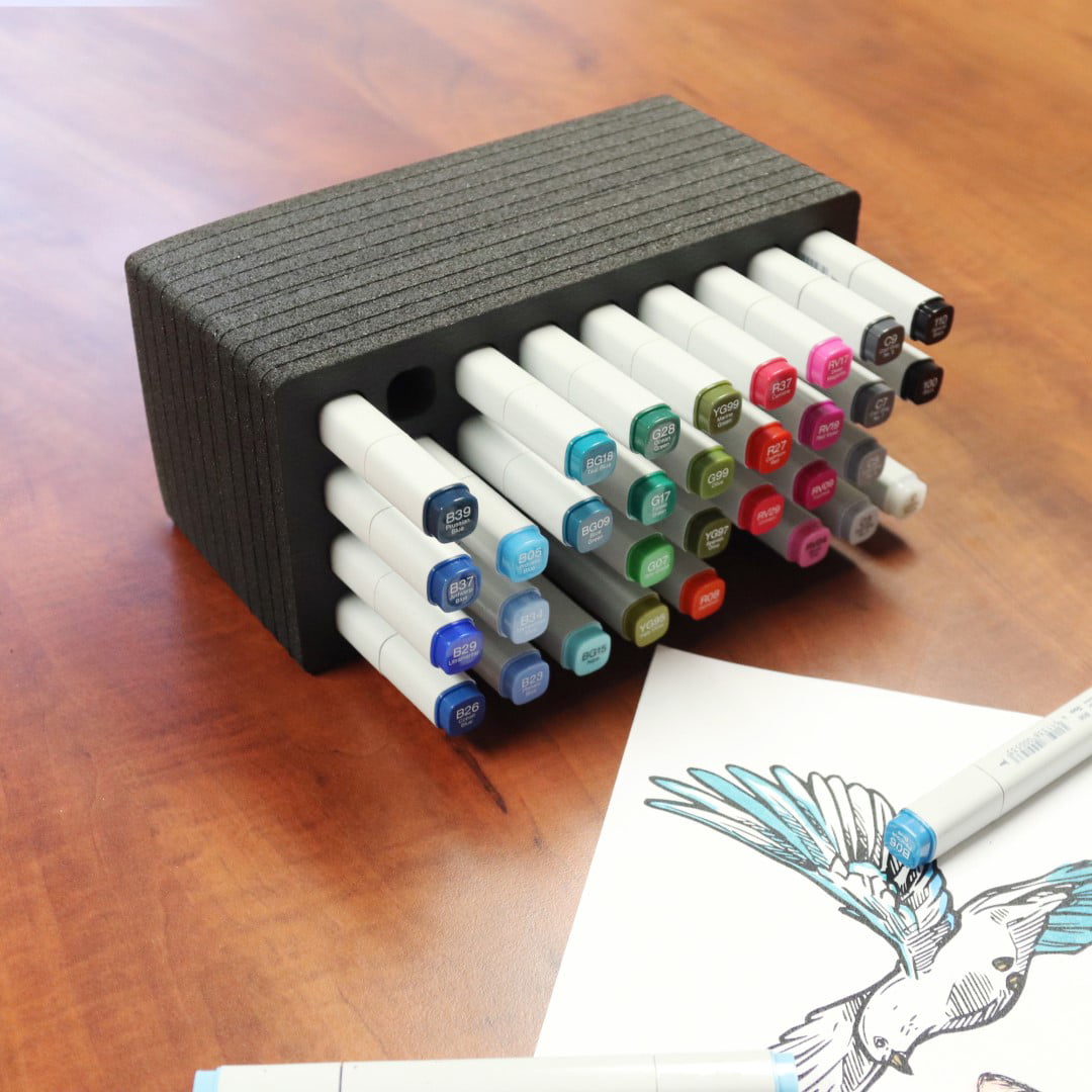  Polar Whale Colored Pencil Desk Stand Organizer Pen Markers  Brush Storage Design Storage Tray Supply Non-Scratch Non-Rattle Washable  Durable Black Foam Holds 120 : Everything Else
