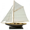 30" Realistic Nautical Wooden Sailboat Model Table Accent