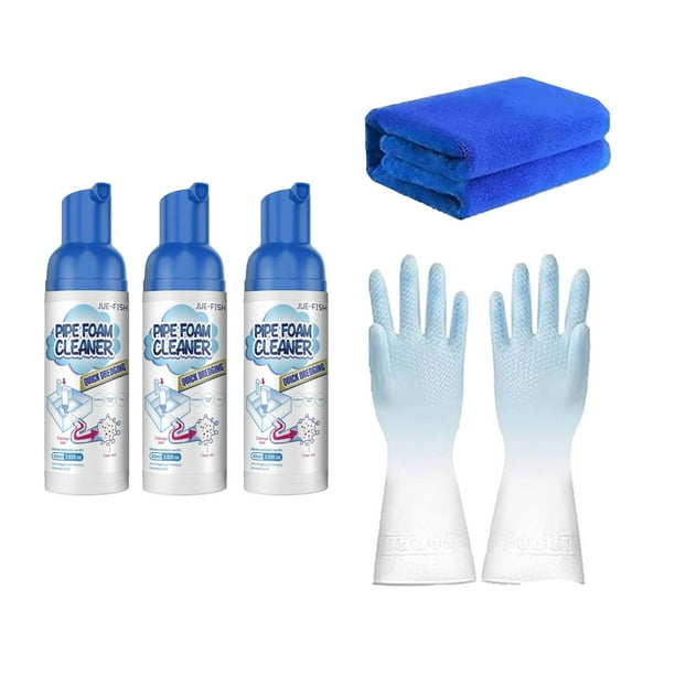 Cleaner With Bleach Toilet Bowl Cleaner Vacuum Cleaner Carpet Cleaner Pipe Foam Cleaner, For Dissolves Food Leftovers, Oil And Hair, Pipe Foam Cleaner,Cleaner Foam For Kit(Buy 2 get 1 free)