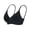 Black, variant on Women Plus Size Lace Bra Back Closure Light Wireless Bra