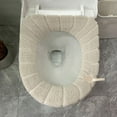 thumbnail image 4 of Bathroom Soft Thicker Toilet Seat Cover Pads, Warm Stretchable Washable Cloth Covers, Acrylic Material & Universal Fit, Easy Installation & Comfortable Use, 4 of 5