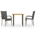 thumbnail image 1 of vidaXL Ensemble de Salle à Manger de Patio Table et Chaises Ensemble de Meubles en Rotin Poly, 1 of 5