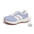 thumbnail image 7 of Rokment Women's Skate Fashion Sneakers Comfortable Suede Color Block Platform Running Walking Tennis Shoes Spring Fall Fashion Casual Skateboard Footwear Blue Size 6, 7 of 7
