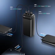 50000mAh 22.5W Fast Charging Power Bank, USB-C Quick Charge 3 Outputs 2 Inputs LED Display Portable Charger for most electronic devices on the market