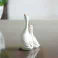 thumbnail image 3 of ievspot 1 Pcs Duck Sculpture Decor Resin Duck Garden Sculpture for Pond Crafts Landscape Home Ornament Garden Lawn Decoration (White), 3 of 8