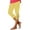 Yellow, variant on Minjewel Women's Casual Stretch Cropped Capri Leggings with Lace Stitching and Cutout Design,Comfortable Fit for Daily Wear,Hot Pink,2XL