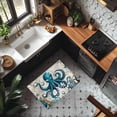 thumbnail image 4 of Octopus Door Mat Nautical Navy Blue Kraken Coral Vintage Coastal Map Non Slip Absorbent Entrance Mat Washable Low Profile Indoor Doormat for Front Door Entryway Entry 16"x24", 4 of 9