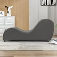 thumbnail image 4 of Puremind Yoga Chair, Curved Yoga Chaise Lounge for Adults Stretching, Relaxing and Exercising, Indoor Yoga Lounge Chair,Gray, 4 of 8