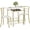 White & Gold, variant on 3-Piece Dining Table Set for Kitchen Breakfast Nook, Wood Grain Oval Tabletop and Metal Frame with Built-in Wine Rack, for Small Spaces, Antique Brown & Black
