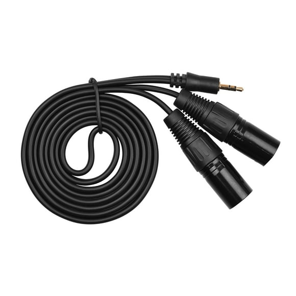 Audio Cable,4.9ft Audio Adapter 1/8 Inch To Dual Xlr 3.5mm To Dual Audio Cable 3-core Xlr Audio Inch To 3-core Xlr Cable Male Adapter Stereo Cable To 3-core Xlr Cable Male 1/8 Audio Adapter Stereo