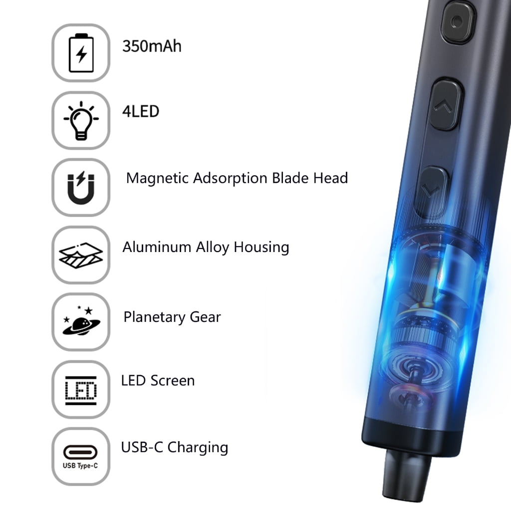 Shaft Electric Screwdriver Multi Purpose Tool Design Extended Battery Life