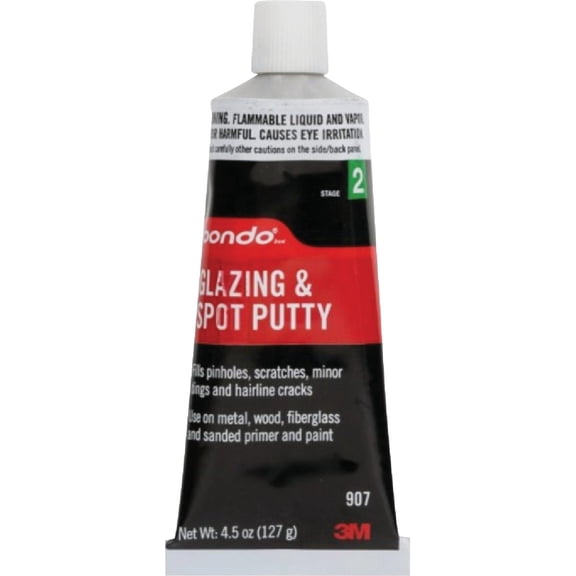 Bondo Glazing and Spot Putty - Fast-Drying, Sandable Auto Body Filler - 4.5 oz