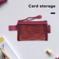 thumbnail image 3 of Mosey Small Purse Zipper Closure Nylon Mesh Wallet Compact Stylish Visual Design Organized Purse for Home Outdoor, 3 of 8