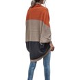 thumbnail image 4 of Mialoley Women Open Front Sweater, Color Block Batwing Sleeve Knit Cardigan, 4 of 8
