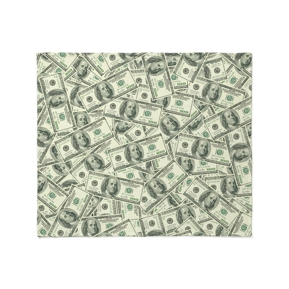 CafePress - 100 Dollar Bill Money Pattern Throw Blanket - Soft Fleece Throw Blanket, 50"x60" for All Ages