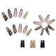 thumbnail image 3 of 24 uñas postizas negras, uñas postizas largas de ataúd, puntas de uñas postizas en remolino desnudo, uñas acrílicas de cobertura completa para mujeres y niñas, 3 of 5