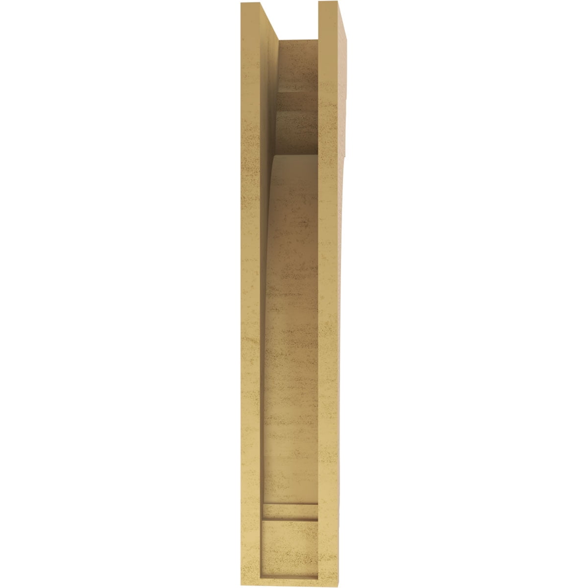 5"W x 10"D x 30"H Thin Hughes Rough Cedar Woodgrain TimberThane Corbel, Primed Tan