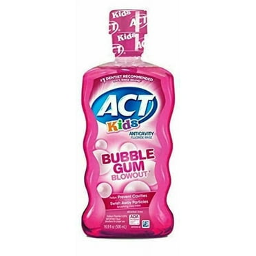 ACT Kids Anticavity Fluoride Rinse Children's Mouthwash Bubblegum Blowout