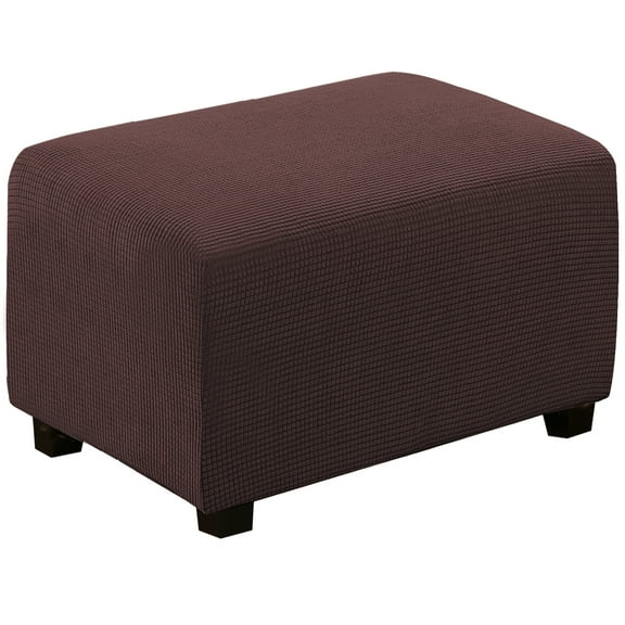 Toorise Ottoman Cover Rectangular Ottoman Slipcover Wear Resistant Footstool Cover Full Protection Footrest Stool Cover Breathable Ottoman Bench Cover with Nonslip Elastic Bottom