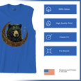 thumbnail image 6 of Celtic Moon Bear Muscle Shirt Mystical Forest Animal Wildlife Nature Spiritual Celestial Lunar Viking Valhala Men's, 6 of 7