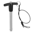 thumbnail image 1 of Unique Bargains T Handle Lock Pins, 25/64' Pin Dia. 3-5/32' Usage Length Stainless Steel Push-Button Quick Release Pin, 1 of 5