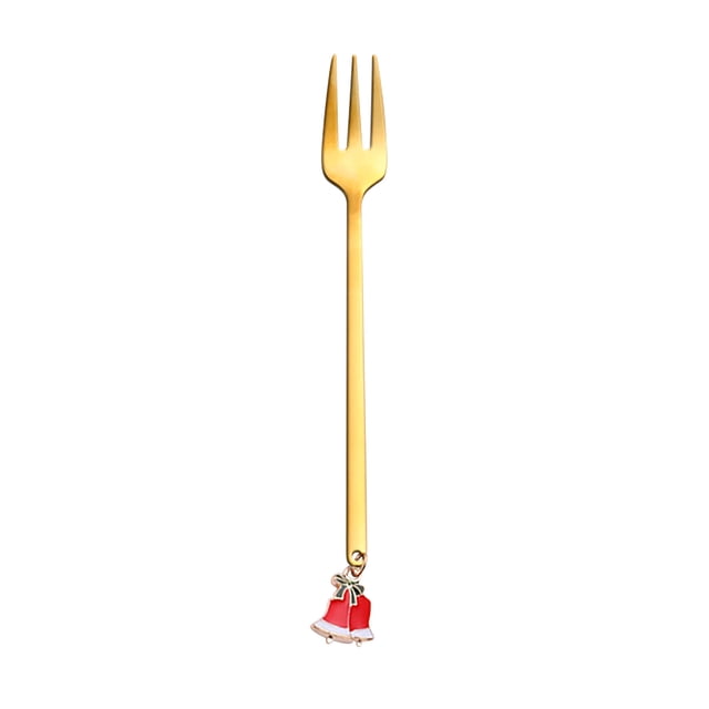 TIMIFIS Forks Kitchen Accessories Home Christmas Decorations Metal Coffee Fork Stirring Spoon Christmas Table Decorations New Year