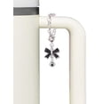 thumbnail image 3 of Delight Jewelry Silvertone Mini Paw with Black Crystal - Silvertone Bow Charm Accessory for Tumblers and Thermal Cups, 3 of 4