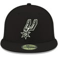thumbnail image 2 of Men's New Era Black San Antonio Spurs Official Team Color 59FIFTY Fitted Hat, 2 of 6
