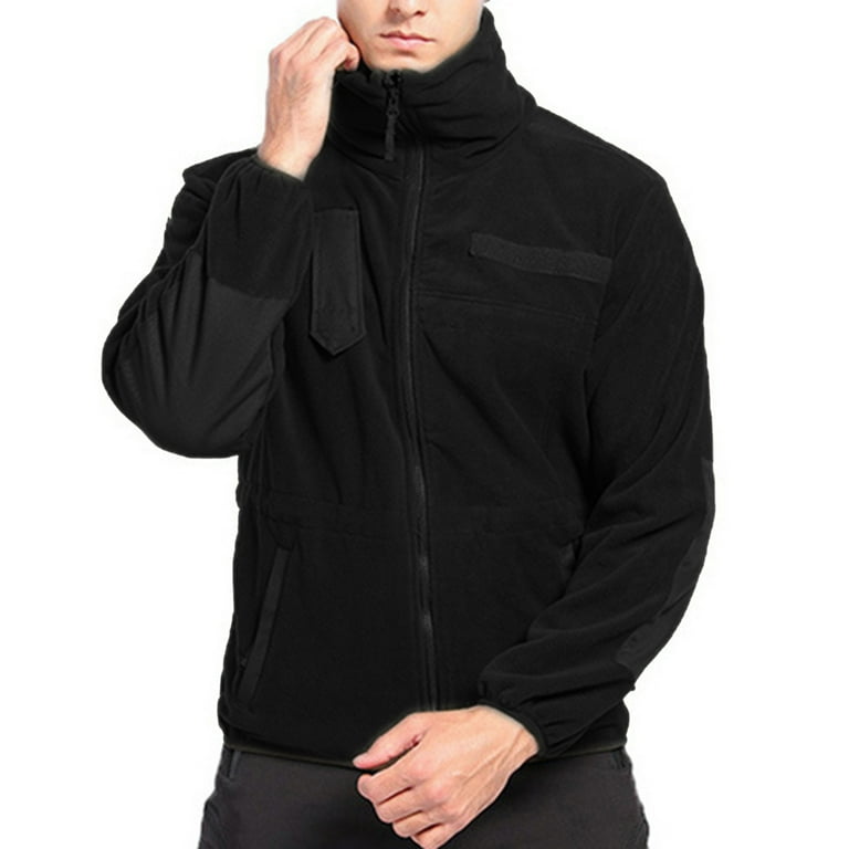 Long black cheap fleece jacket
