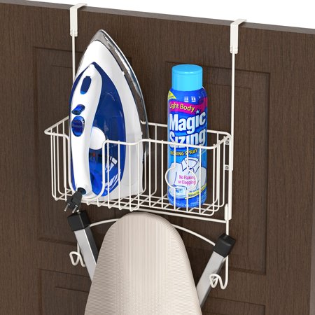 Simple Houseware Over-The-Door/Wall-Mount Ironing Board Holder White
