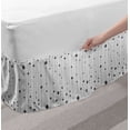 thumbnail image 2 of Muted Colors Bed Skirt, Contemporary Big and Little Circles on Vertical Stripes Polka Design, Elastic Bedskirt Dust Ruffle Wrap Around for Bedding Decor, 4 Sizes, Grey and Coconut, by Ambesonne, 2 of 2