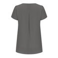 thumbnail image 6 of Womens Chiffon Tunics Tops for Leggings Flowy T-Shirts Dressy Business Casual Blouses Ruffle Sleeve Loose Shirts V Neck Tees, 6 of 7