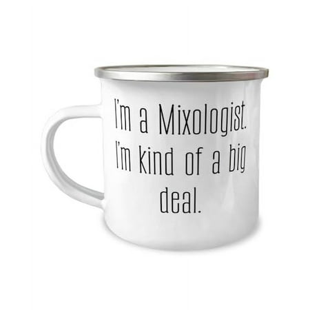 

I m a Mixologist. I m kind of a big deal. 12oz Camper Mug Mixologist Nice Gifts For Mixologist from Coworkers Cocktail shaker sets Bar tools Cocktail books Unique glassware Gift baskets with