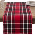 thumbnail image 1 of SARO 8052.R1672B 16 x 72 in. Rectangle Jarret Classic Plaid Design Cotton Table Runner  Red, 1 of 1