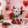 thumbnail image 4 of Klonfd Vache en Peluche avec Roses Rouges Vache Mignonne Vache en Peluche Douce Poupée Vache pour Enfants Parfaite pour la Saint-Valentin Anniversaire et la Maison, 4 of 6